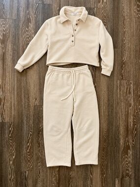 Perfect White Tee Set Vinny Top and Fallon Pant Size S Sugar